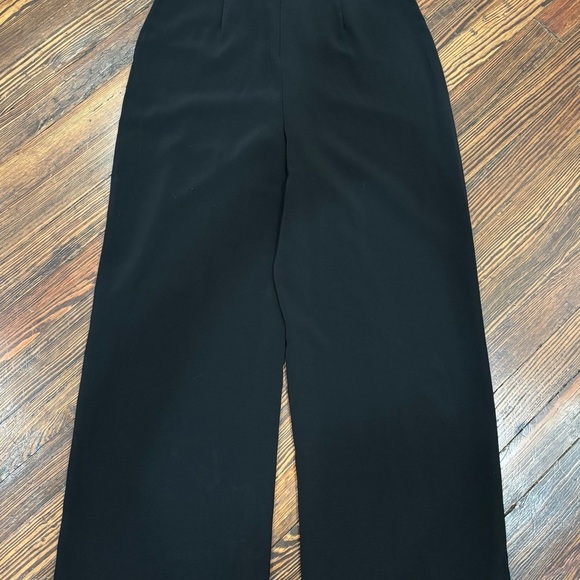 White House Black Market Strapless Split Leg Black Jumpsuit Sz 10 NWOT - Picture 6 of 11